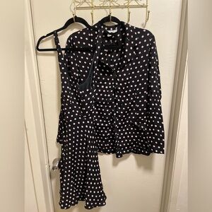 Anne Klein Polka Dot Dress & Jacket Set – Vintage 2-Piece – Dress 10 / Jacket 8
